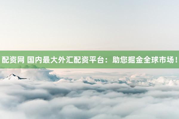 配资网 国内最大外汇配资平台：助您掘金全球市场！